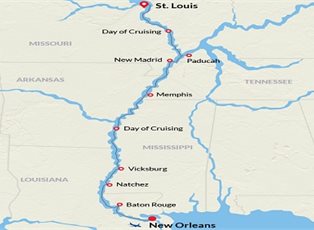 American Heritage, Mississippi River Gateway ex St Louis to New Orleans