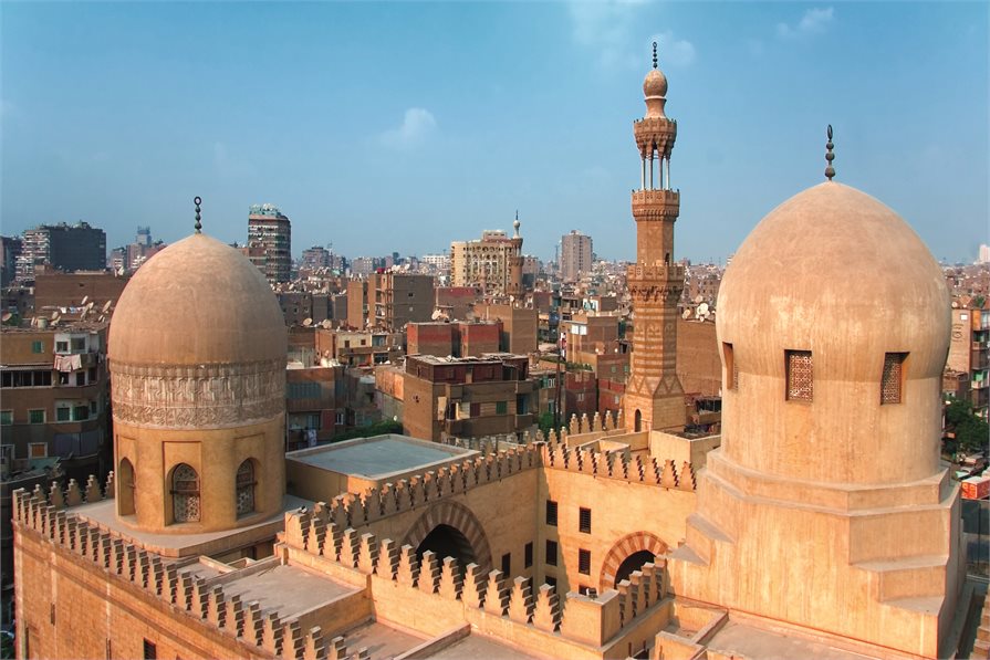 View of rooftops in Cairo Egypt