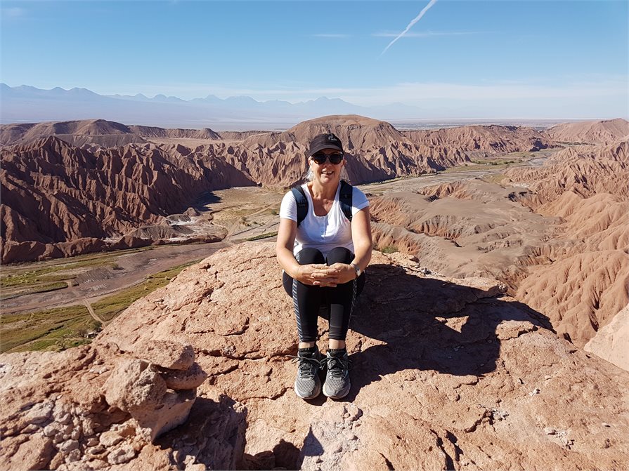 Marie Coles in the Atacama desert in Chile