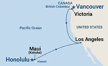 Grand Princess, 11 Night Hawaii & Pacific Crossing: Honolulu to British Columbia ex Honolulu, Hawaii  to Vancouver, BC. Canada