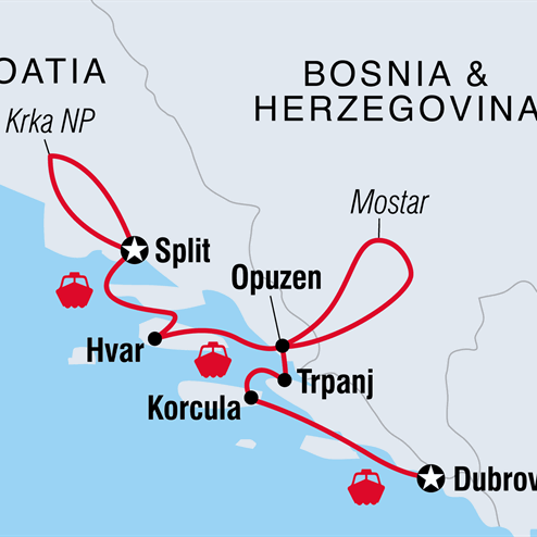 Croatian Coastal Cruising: Dubrovnik to Split (Aurora)